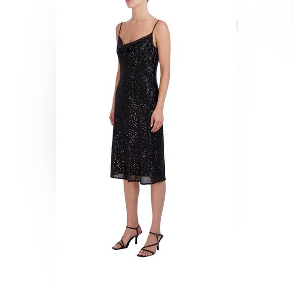 BCBG Paris Women's Sequin Slip on lined Dress NWT Size Large (12-14) 😍 🤩 - Picture 2 of 13